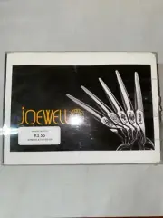 JOEWELL Blue FLAT IRON & STYLING RAZOR W/ 5 BLADE & Red Scarf