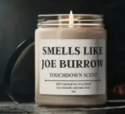 Smells Like Joe Burrow Touchdown, Football NFL Candle, Bengals Soy Candle 9oz