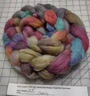 Handpainted Galway Irish Wool Combed Top Roving Spinning Felting Rare Carran