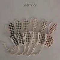 在飛比找蝦皮商城優惠-Peekaboo 方格垂耳兔帽｜新生兒帽子 嬰兒帽子 寶寶帽