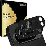 Yskbilm 2 Pack for Google Pixel 9 Pro Camera Lens Protector,9H Tempered Glass,Premium Metal Ring Glass Cover [Anti Scrach] - Black