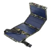 Folding Solar Panel Folding Power Bank USB Outdoor Camping Hiking Phone Charger Camouflage