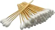 6 Inch Long Large Size Cotton Swabs 100PCS,Bamboo Sticks & Highly Absorbent Tipped Applicators for Pet Care