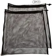 [mike] Mesh Equipment Bag Drawstring Storage Ditty Shoe Tennis Ball Bags Stuff Sack for Travel & Outdoor Activity
