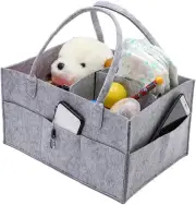 Baby Diaper Caddy Organizer Portable Diaper Baby Wipes Nappy Toys Storage Bag...