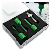 Tile Hole Saw Kit - 3pcs Diamond Core Drill Bits 6/8/10mm+1pc Hex Shank Adapt...