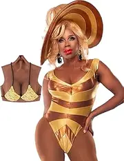 Silicone Breastplate High Neck Fake Breastforms Crossdressing Breasts C-G Cup for Transgender Drag Queen Cosplay