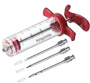 CTTPEG Meat Injector Syringe,3 Marinade Injector Needles for BBQ Grill, Premium Portable Turkey Injector kit for Smoker,Marinades Injector for Meats With 1oz Large Capacity