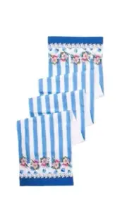 MACKENZIE CHILDS WILDFLOWERS BLUE 90" TABLE RUNNER BNWT