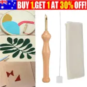 Punch Needle Kit Wooden Embroidery Pen Punch Needle Sets For DIY Craft Stitching