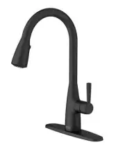 New American Standard Fairbury Matte Black Pull-Down Sprayer Kitchen Faucet