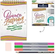 Faber-Castell Bounce Lettering - Hand Lettering for Beginners, DIY Crafts Project with 3 Brush Pens for Lettering