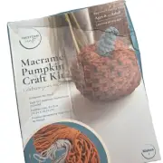 Freeform Macrame Pumpkin Craft Kit Rust Orange Makes One Age 8-Adult 6x6"