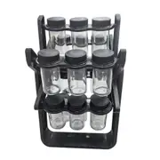 Spice Jar and Seasoning Jar Set of 16 Pcs with Stand 9.5*4/27*32 cm **