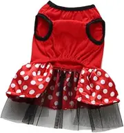 Toddmomy Pet Christmas Dress Dachshund Coat Dog Birthday Cake Dog Clothes Halloween Christmas Hat for Pet Dog Halloween Costumes Breed Christmas Dog Dress Small Dog Jumper Polyester Red