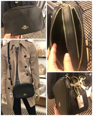 美國正品COACH F68168、F39856、限量經典-黑色大馬車LOGO、新款色滿版卡其粉、白拚天藍色大馬車、素黑金色-(荔紋全真皮)、滿版棕咖色、經典墨綠色大馬車-(大號)雙層拉鏈、相機包、斜背包、側背包-(均可放長夾).& 限定版-星際大戰 聯名款~黑灰色C Logo-(大號) 雙層拉鍊相機包 (頭層真皮+防刮皮款) ★【是款簡約實用耐裝 百搭時尚、均可放長夾-(100%正品直購於美國Outlet專櫃場】.*vivi shop*