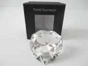 Oleg Cassini Crystal Cut Diamond Heart Paperweight New