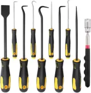 10Pcs Precision Pick & Hook Set with Scraper and Magnetic Telescoping Tool Kit M