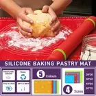 Reusable Non-Stick Silicone Rolling Dough Mat Cake Pastry Baking Fondant Sheet