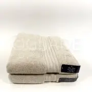 Brooks Brothers Premium Portugal 2 Bath Towels 100% Cotton Tan New
