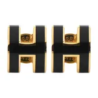 在飛比找PChome24h購物優惠-Hermes 愛馬仕 Mini Pop H 經典H簍空耳環(