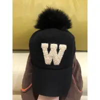 在飛比找蝦皮購物優惠-日本 字母W毛球棒球帽（可拆式）