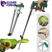 47'' Self-lock Foldable Snake Clamp Handle Tongs Stick Reptile Grabber Catcher