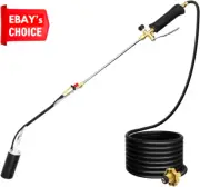 800000 BTU Propane Weed Torch Burner w/ 10FT Hose Turbo Trigger Igniter