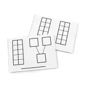 Write And Wipe Ten Frame Mats Learning Materials Supplies Dd-211441 Didax