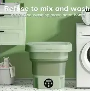 Foldable Lightweight Mini Washing Machine - Green
