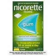 Nicorette Quit Smoking Nicotine Gum 4mg Icy Mint 75 Pack