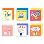 MONOLIKE PAPER THINGS L, POP POP BIRTHDAY VER.2 6P A SET - 賀