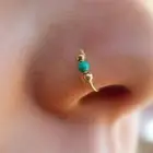 Stainless Steel Nose Ring Turquoise Nostril Hoop Nose Earring Piercing Jewe NNWS