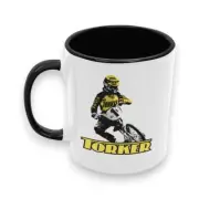Torker - BMX Rider with Logo Coffee Mug - old school bmx