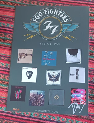 FOO FIGHTERS - 10 ALBUMS COLLAGE SIGNED AUTOGRAPHED DAVE GROHL - Laminated NEW