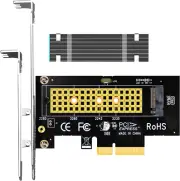 PA09-HS M.2 Nvme to Pcie 4.0 X4 Adapter with M.2 Heatsink for 2280/2260/2242/223