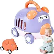 Push Car Toy | Cartoon Animal Inertia Push Car | Cute Animal Pressing Sliding Friction Vehicle, Travel Activities Busy Cube Toys for Christmas Birthdays Parties