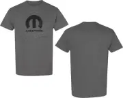 CHECKERED FLAG SPORTS MOPAR MEN'S CHARCOAL DISTRESSED PRINT TEE SHIRT E1678