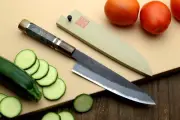 Hayate Hinoura Kurouchi Blue Steel Stainless Clad Petty Utility Knife