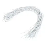 50PCS 20AWG Double-Ended Tinned Connector Wire 1 Pin 30CM Jumper Wire White