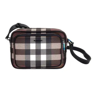 【BURBERRY 巴寶莉】8049145 咖啡 Paddy(PVC格紋 相機包)