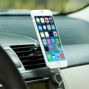 MAGNETIC CAR MOUNT AC AIR VENT LOUVERS PHONE HOLDER ROTATING DOCK for SMARTPHONE