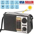 Solar Radio Portable FM/AM SW Digital Bluetooth Speaker MP3 Player Rechargeable