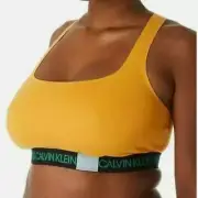 Calvin Klein Plus Size 1981 Bold Unlined Bralette QF5651 Yellow Size 1X