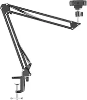 Anivia Overhead Video Stand Phone Holder, Webcam Stand, Webcam Clamp Mount Suspension Scissor Tripod Stand Holder Camera arm for Webcam