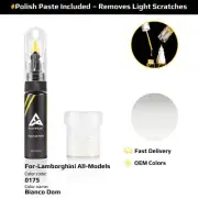 Touch Up Paint For Lamborghini All Models 0175 Bianco Dom With Polish Paste