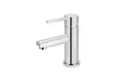 MEIR Round Basin Mixer Straight Spout - Single Lever - Polished Chrome