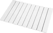 Paxilnie Super Absorbent Portable Roll-Up Stone Bath Mat | Diatomaceous Earth Bath mat | Stylish Simplicity | Fast Drying Stone mat for Bathroom, Bathtub, and Kitchen (White)