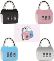 3 Digit Combination Padlock,4mm Shackle Dial ,Resettable Lock Zinc Alloy Security Padlock Weatherproof Combination Lock