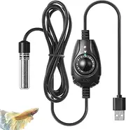 PYPABL 10W Super Mini USB Aquarium Heater, Nano Fish Tank Heater with External Controller, Small Adjustable Heater for Small Fish Tank 1-10L, Betta Heater for Fish Bowls